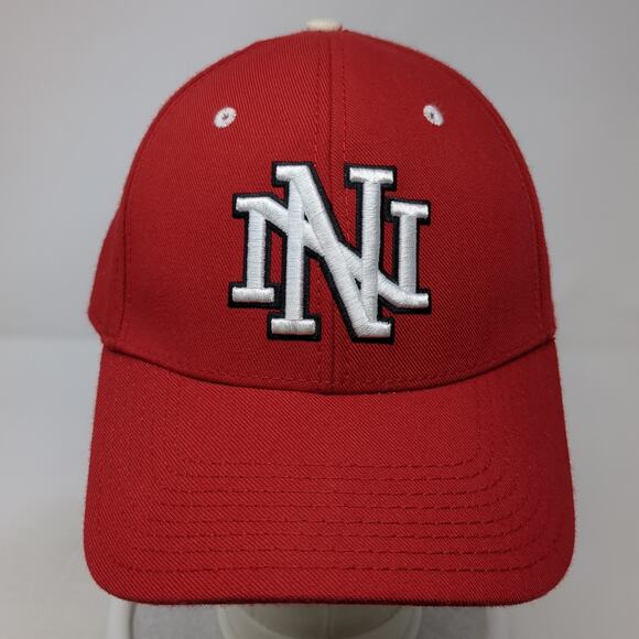 NN Crusaders Fitted Baseball Hat Red 7 1/2 Embroidered The Game Pro - Picture 2 of 10